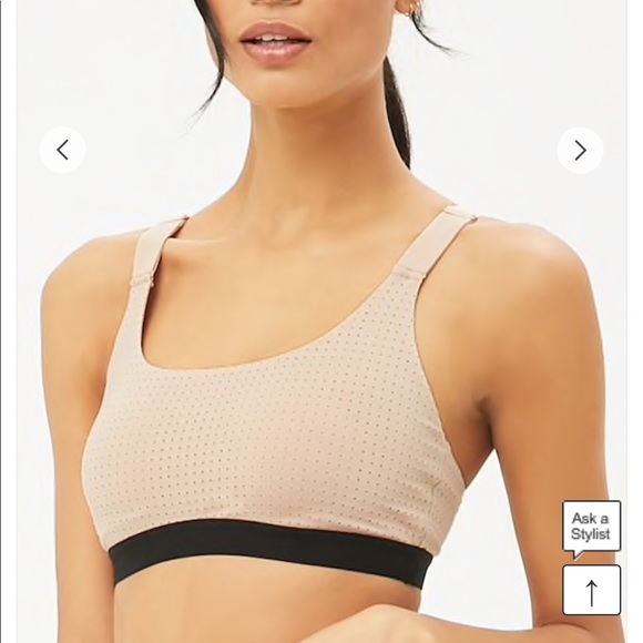 Forever 21 Other - Forever 21 low impact sports bra tan/ black mesh